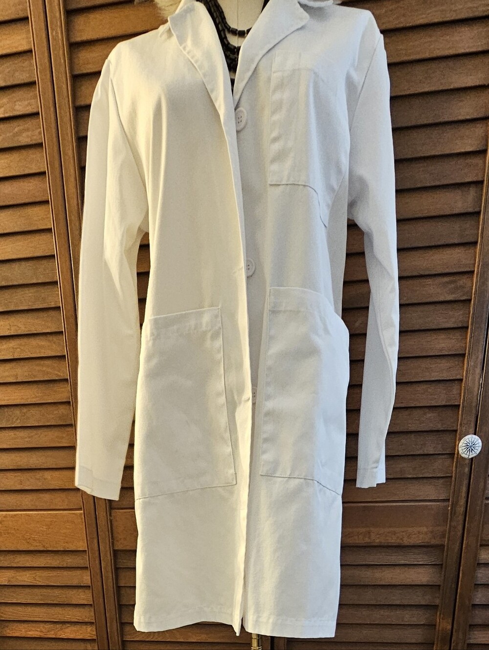 Med Couture 3 Pocket White Lab Coat, Dr Length, Small